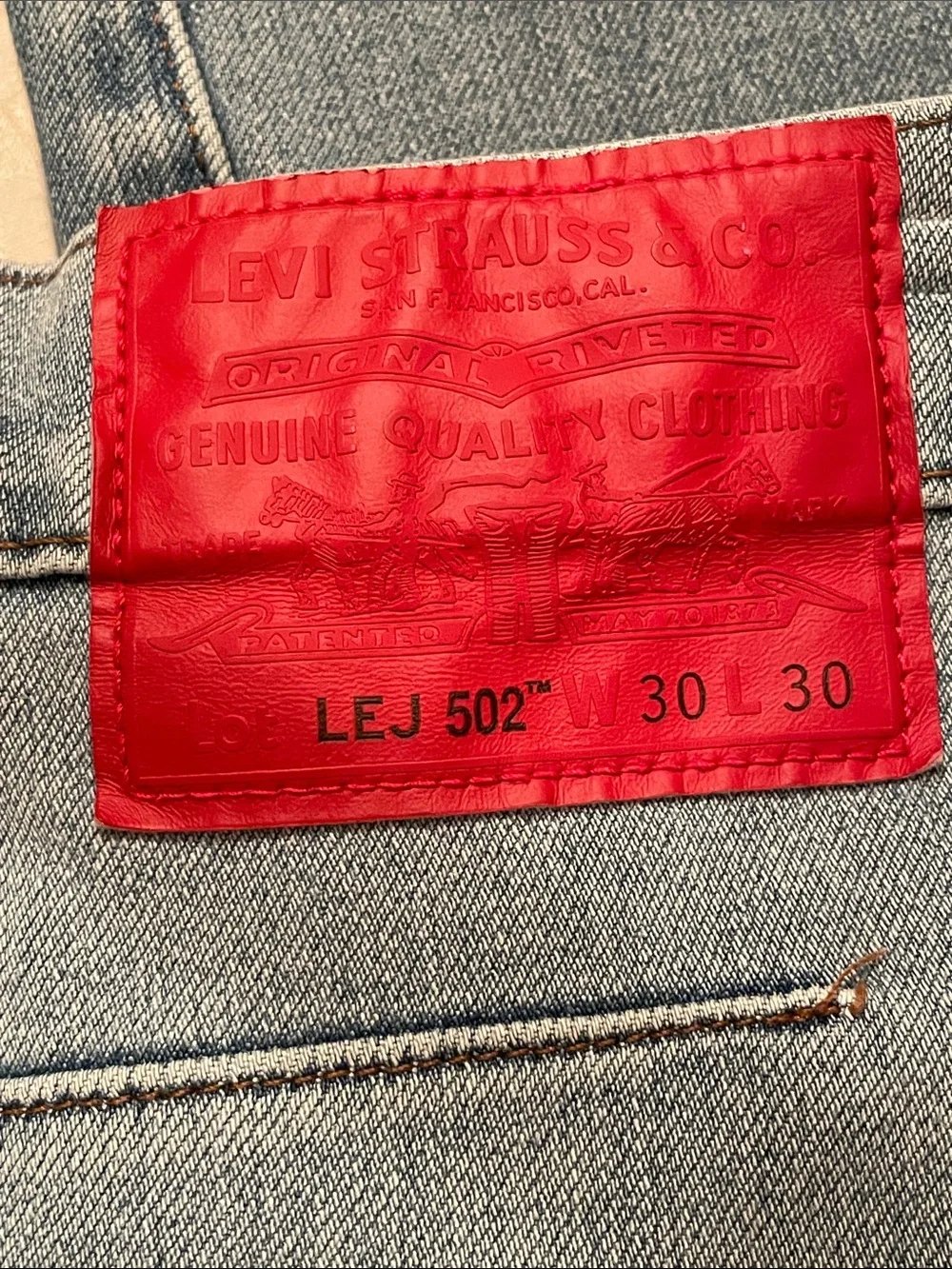 Men’s Levi Engineered 502 Jeans, W: 30, L:30 - Picture 2 of 9